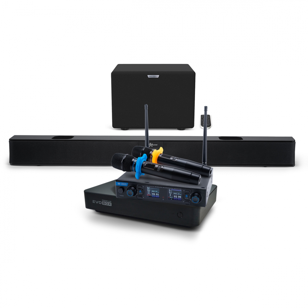 Hi-End караоке-система EVOBOX Premium + EvoSoundBar (саундбар с караоке) в Кашире