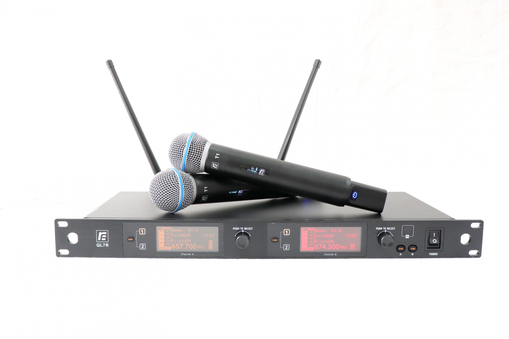 RFIntell QL7R/T1-A 651,800-683,400 МГц 2-канальная радиосистема с 2-мя ручными микрофонами в Кашире