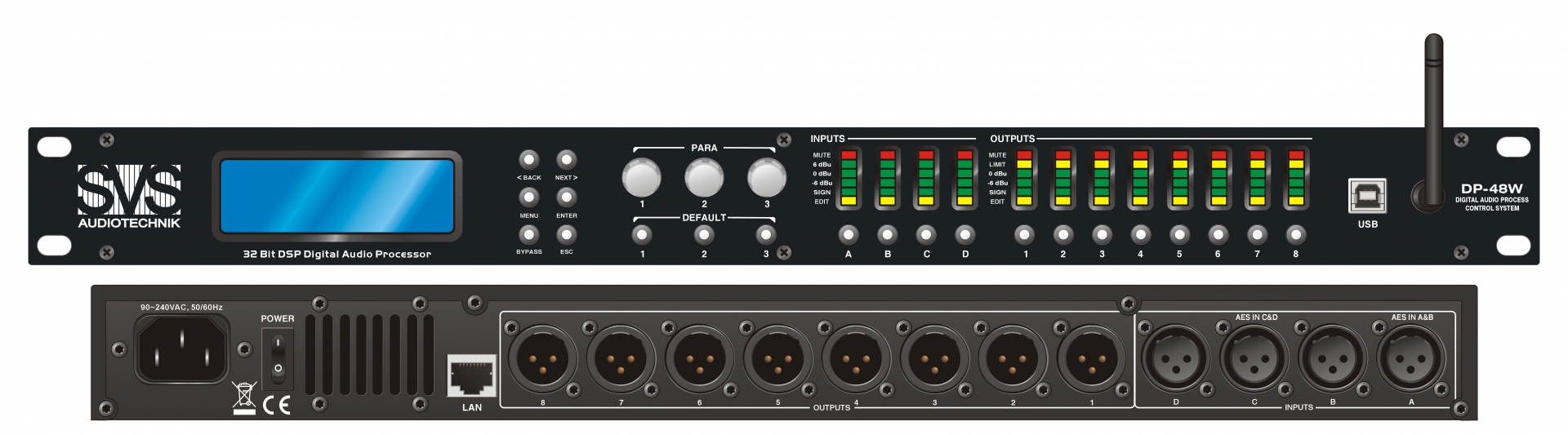 SVS Audiotechnik DP-48W Цифровой процессор: 4 входа 8 выходов в Кашире