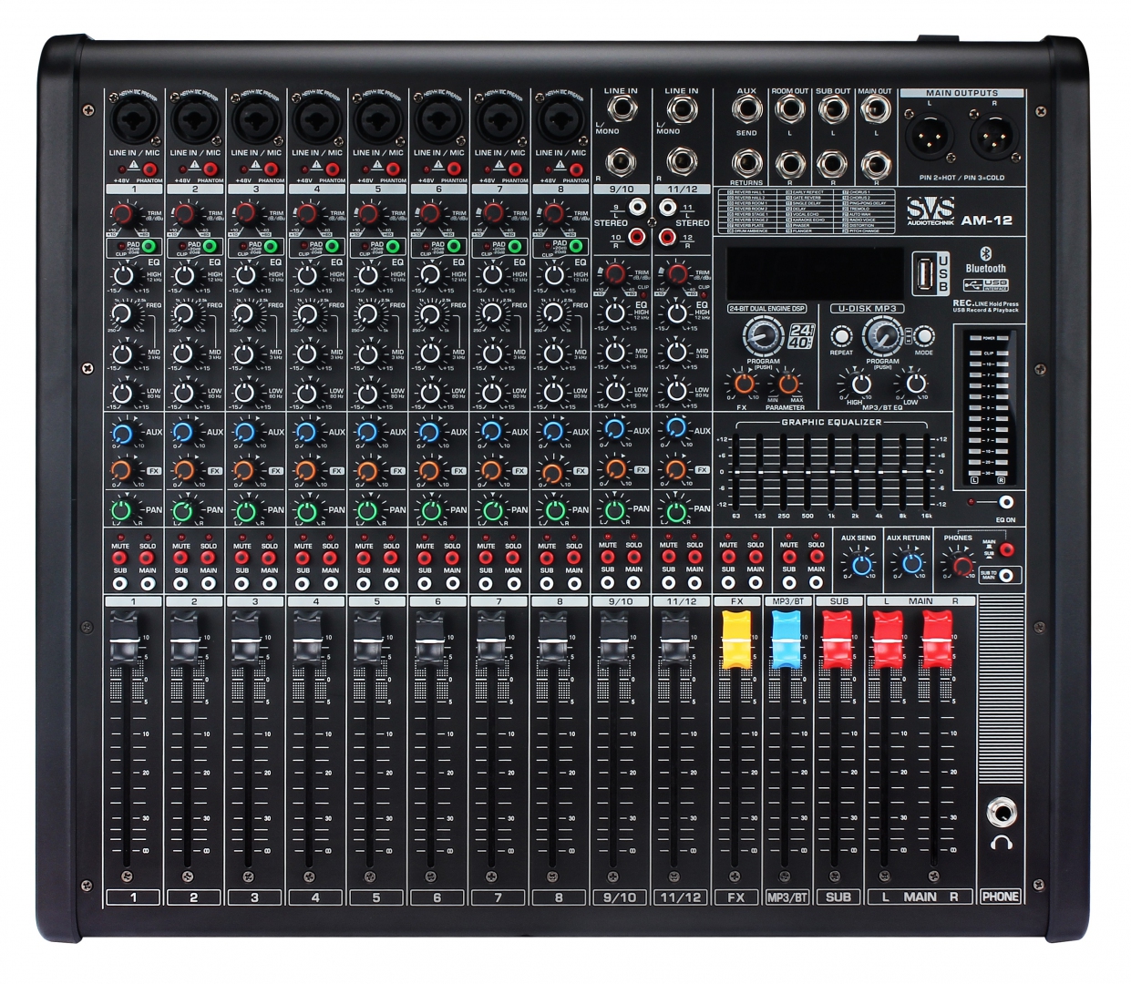 SVS Audiotechnik mixers AM-12 Микшерный пульт аналоговый, 12-канальный в Кашире