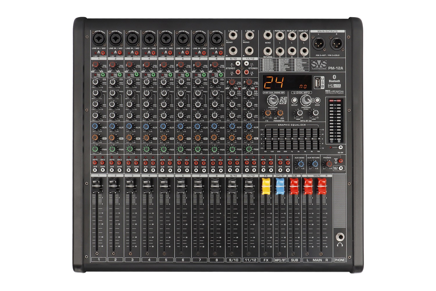 SVS Audiotechnik mixers PM-12A Активный аналоговый микшерный пульт, 12-канальный в Кашире